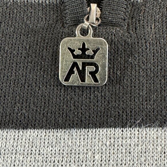 Red Ape men's sweater XLARGE pullover with synthetic leather shoulders and 1/4 z - Picture 6 of 15